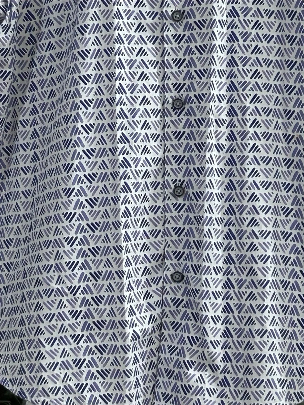 Robert Graham Shirt Mens XL Classic Fit Purple White Geometric Short Sleeve